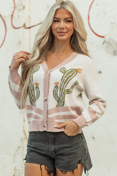Boho Chic Women's Western Cardigan - Cozy Long Sleeve Knit in Earthy Tones, Ideal for Layering and Fall Fashion