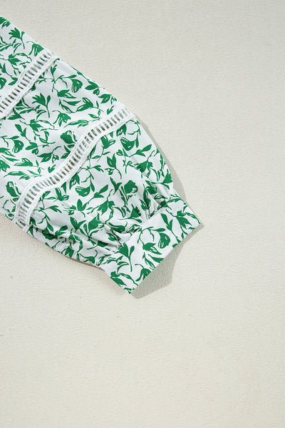 Women's Short Sleeve Floral Print Button-Up Shirt - Chic Casual Top for Spring/Summer Fashion