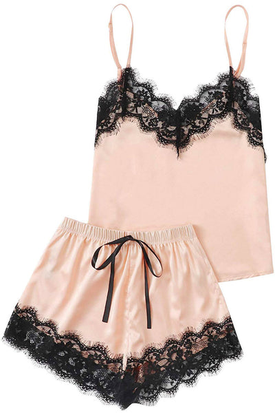 Comfortable 5-Piece Satin Pajama Set