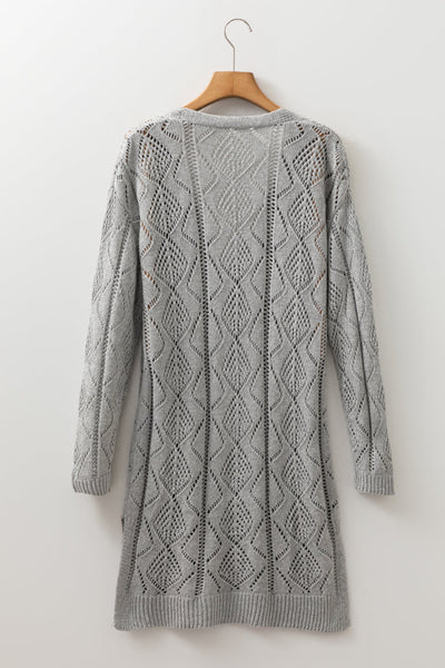 Chic Openwork Cardigan for Women - Lightweight Knit, Elegant Design, Perfect for Layering in Summer and Spring