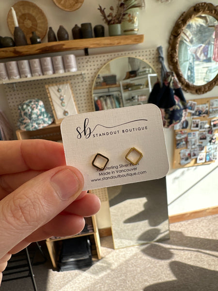 Standout Boutique Square Gold Studs