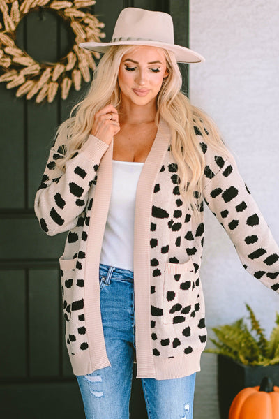 Stylish Women's Leopard Print Open Front Cardigan - Cozy Layer for Casual or Chic Looks, Perfect for Layering