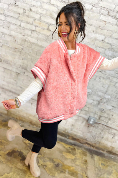 Cozy Cream Women's Varsity Fleece Vest - Stylish Layering Essential for Casual Outfits and Everyday Comfort