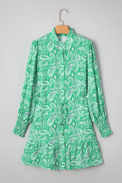 Trendy Women's Green Paisley Mini Dress - Flattering Fit for Summer Parties & Casual Outings, Perfect for Every Occasion