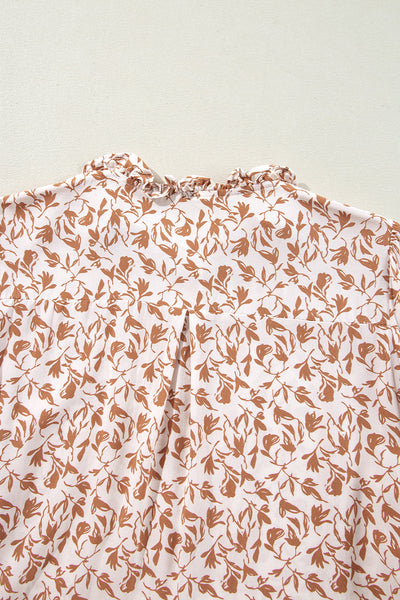 Women's Casual Chic Floral Print Button-Up Shirt in Soft Cotton - Relaxed Fit for Effortless Everyday Style