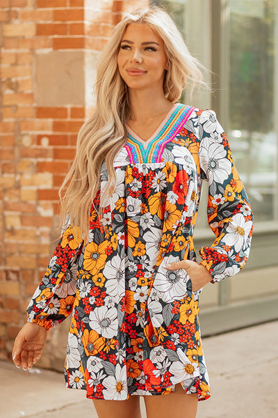 Flattering Women‚Äôs Orange Floral Maxi Dress - Breezy Summer Style for Casual Outings & Parties, Effortlessly Chic