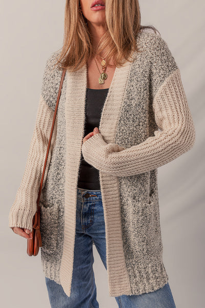 Stylish Women's Color Block Cardigan - Cozy Knit Layer for Fall, Ideal for Casual and Chic Everyday Looks