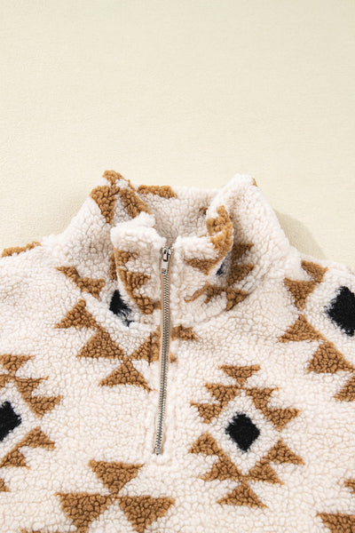 Cozy Women's Aztec Print Sweatshirt in Soft Fabric - Stylish Casual Fit for Everyday Comfort and Chic Looks