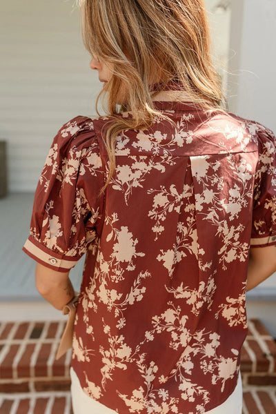 Stylish Women's Red Blouse - Flattering Casual Top for Everyday Elegance and Comfort