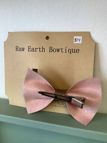 Raw Earth Bowtique Leather Bow Tie