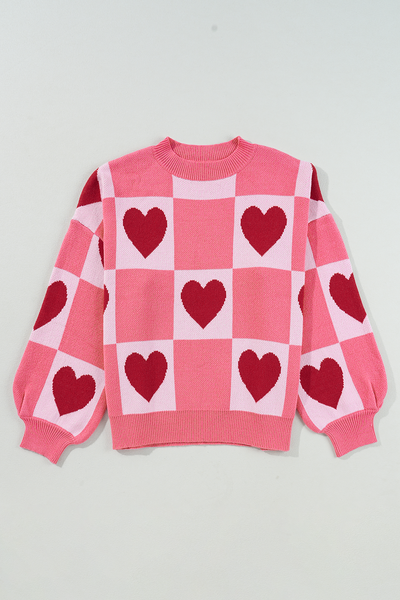 Cozy Plus Size Valentine's Day Sweater for Women in Romantic Red - Perfect Knit for Celebrating Love and Comfort