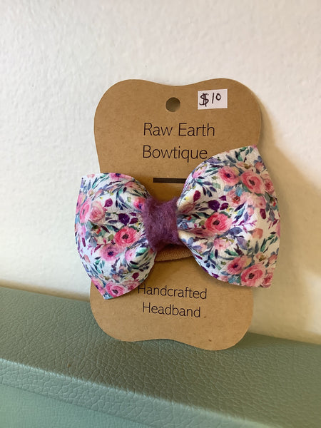 Raw Earth Bowtique Floral Headband