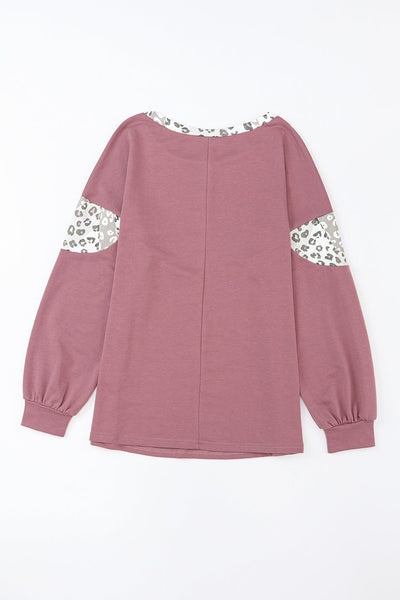 Trendy Women's Leopard Print Patchwork Blouse - Casual Chic Top for Everyday Fashion and Effortless Style