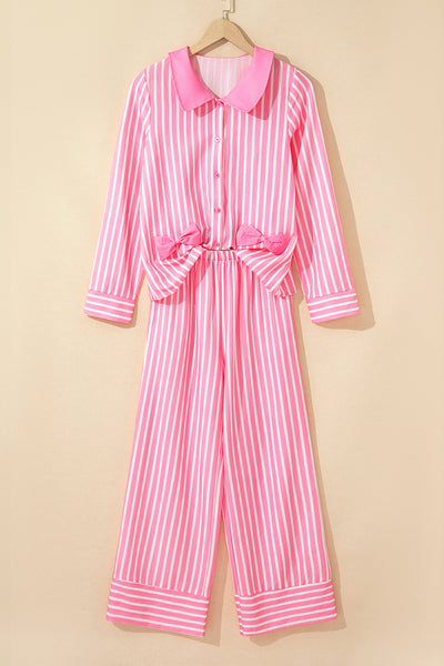 Soft Cotton Striped Pajama Set for Women - Cozy Relaxed Fit Sleepwear for Ultimate Comfort and Stylish Nights