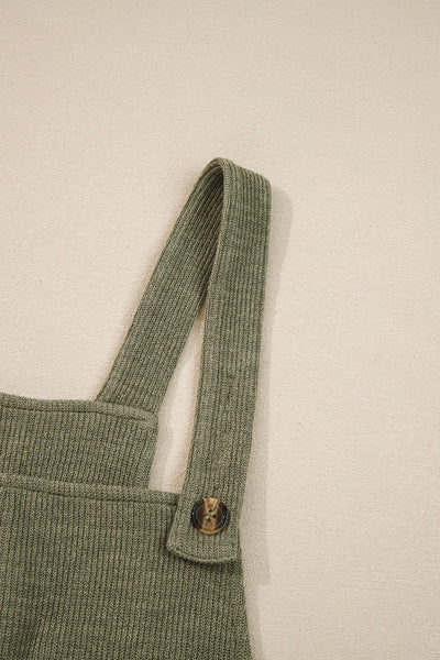 Women's Casual Knit Overall Jumpsuit - Soft, Comfortable Fit for Everyday Style and Trendy Outings in Chic Colors