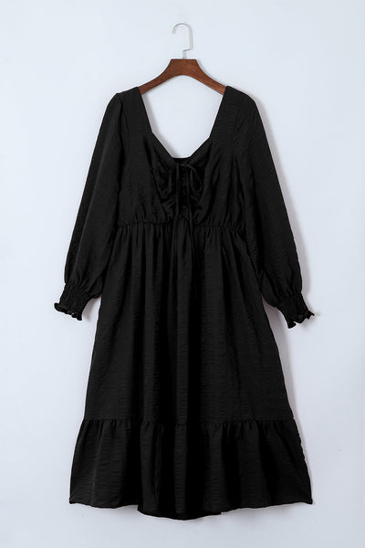 Flattering Plus Size Black Dress for Women - Elegant Style, Comfortable Fabric, Ideal for Parties and Special Occasions