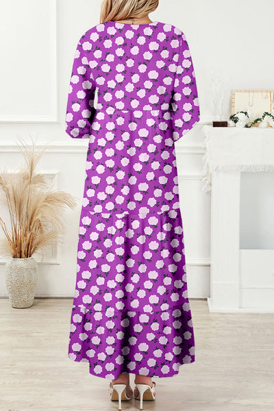 Elegant Boho Floral Maxi Dress for Women - Comfortable Half Sleeve, Ideal for Summer Events and Casual Outings