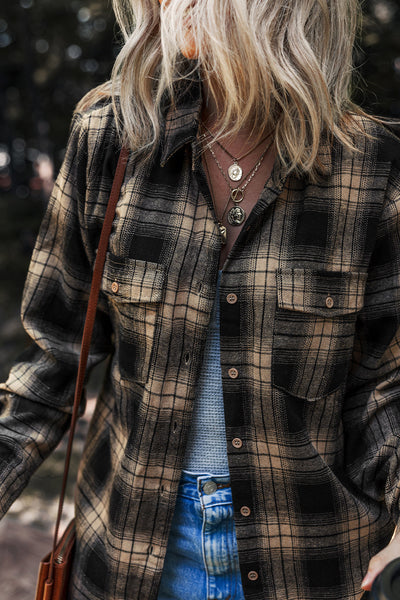 Soft Taupe Oversized Women's Brushed Shacket for Cozy Casual Layering - Perfect for Chic Everyday Style