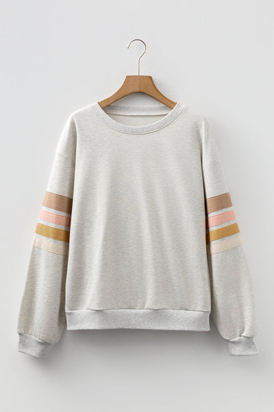 Soft Light Grey Women's Relaxed Sweatshirt - Cozy Style for Casual Outings and Comfortable Lounging