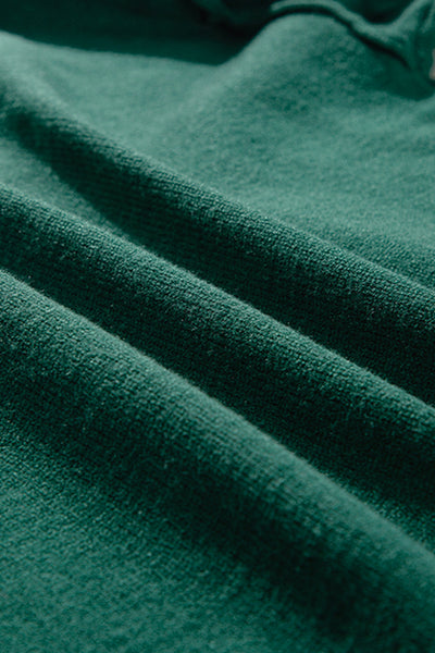 Cozy Women's Blackish Green Colorblock Striped Drop Shoulder Sweater - Stylish Layering Essential for Fall Fashion