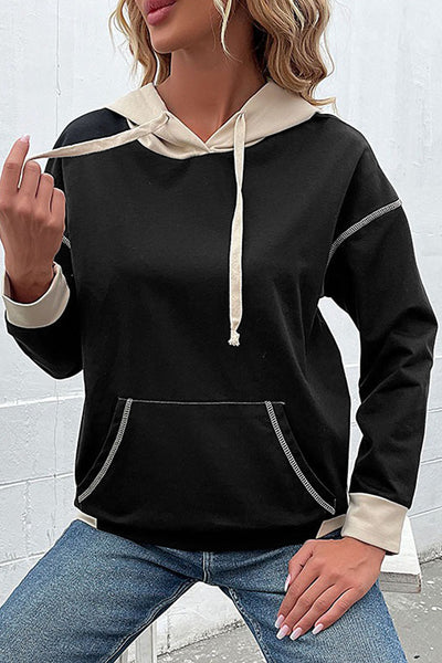 Stylish Women's Color Block Sweatshirt - Soft Casual Top with Comfortable Fit for Everyday Style and Relaxed Outfits