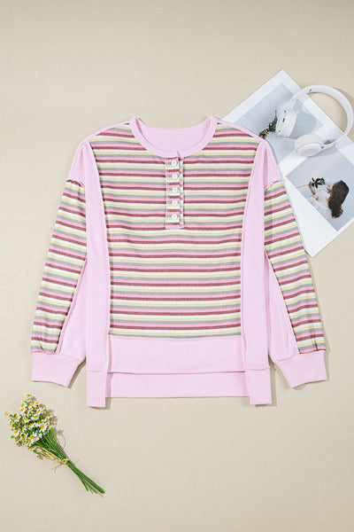 Vibrant Color Block Sweatshirt for Women - Cozy Casual Fit Perfect for Everyday Style and Comfort