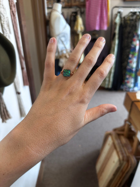 Copper Wire Deep Sea Abalone Ring