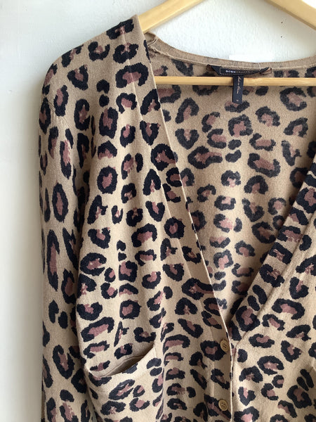 BCBG Maxazria Leopard Print Cardigan