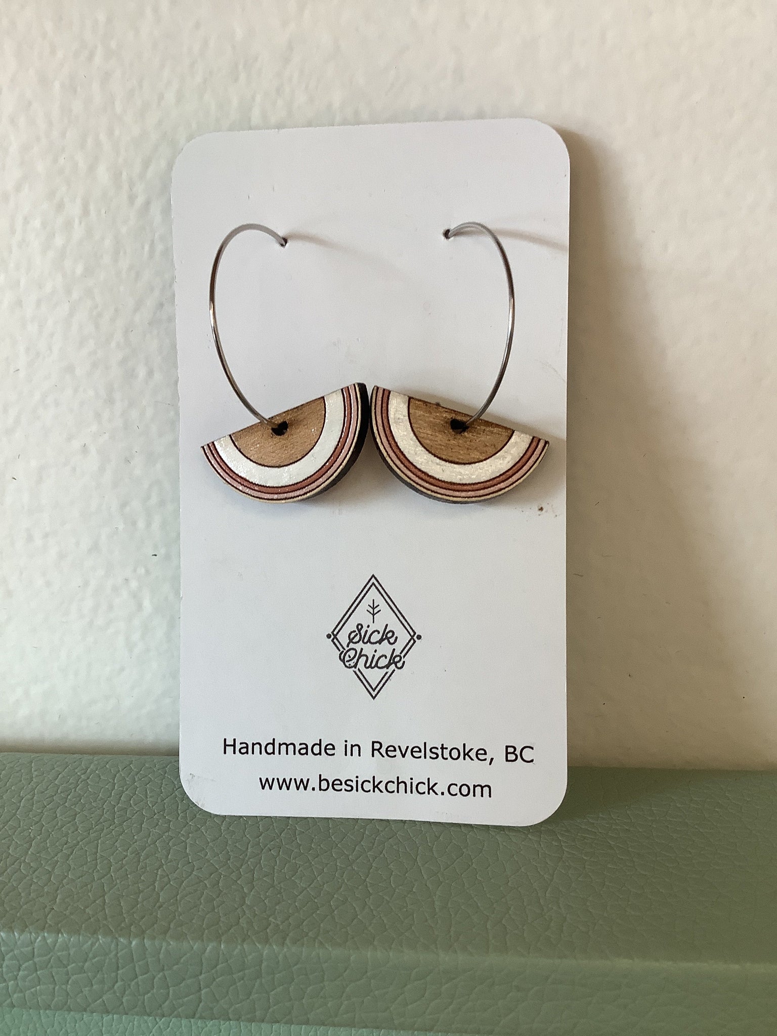 Sick Chick Half Moon Dangle Earrings