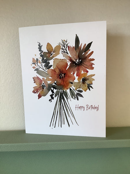 Chelsey Freyta Happy Birthday Flower Bouquet Card