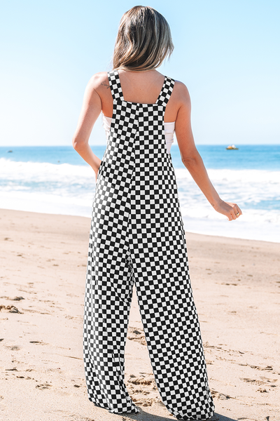 Navy Blue Women's Wide Leg Jumpsuit - Flattering Fit for Casual or Dressy Summer Events, Stylish and Comfortable
