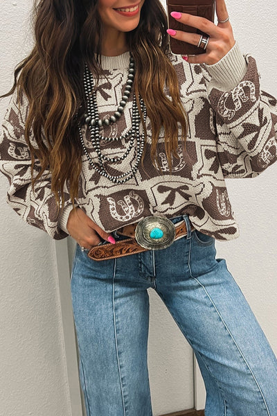 Women's Chic Women's Western-Style Cozy Knit Sweaters for Casual Outings - Perfect Layering Pieces in Trendy Colors