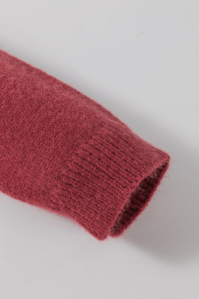 Women's Red Dahlia Cable Knit Button-Down Cardigan