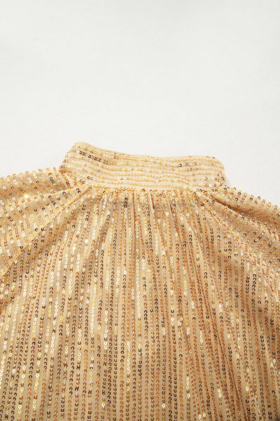 stylish women's shimmering gold metallic blouse | lightweight, perfect for day or night out, effortlessly chic fit made for easy styling and wardrobe