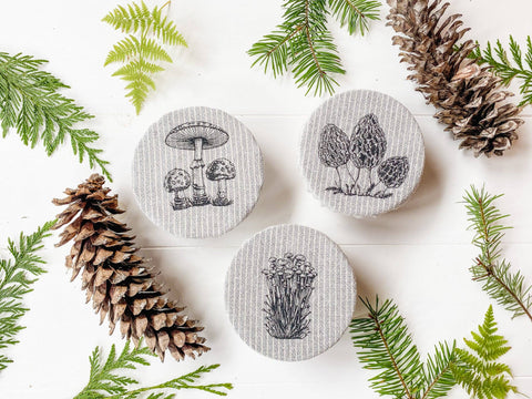 Mushroom bowl covers set of 3 mini / Mushrooms /Mushroom