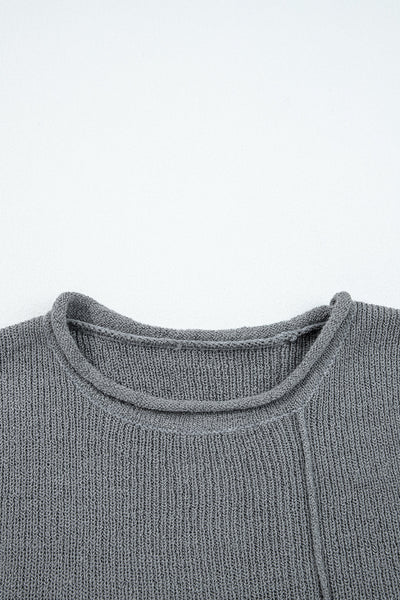 Vibrant Oversized Patchwork Sweater for Women - Cozy Knit Top for a Chic Fall Style
