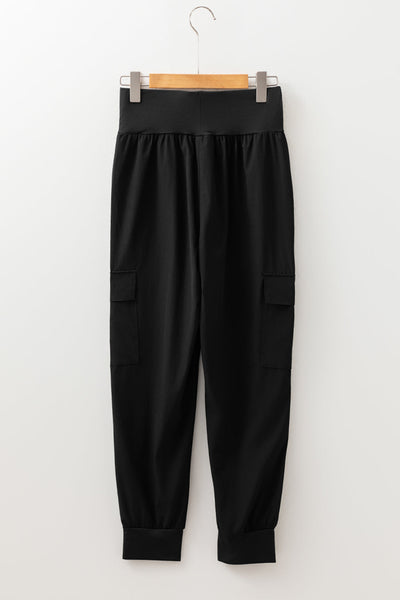 Chic Black Jogger Pants for Women - Cozy Fit with Pockets, Ideal for Casual Outings and Active Lifestyle
