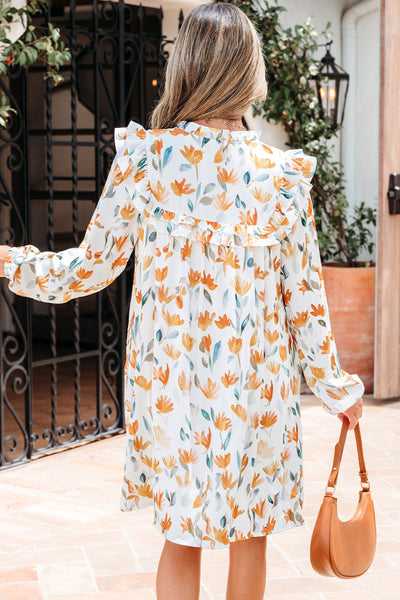 Flirty Yellow Floral Mini Dress for Women - Perfect Summer Style for Parties and Casual Outings, Comfortable Fit