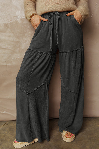 Stylish Women's Black Wide Leg Pants Flattering Fit for Casual & Dressy Occasions, Perfect for Any Wardrobe