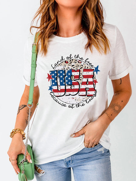 American Pride USA Flag Graphic Tee