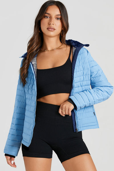 Stylish Women's Solid Quilted Puffer Jacket - Warm Zip-Up Outerwear in Classic Colors for Cold Weather Adventures