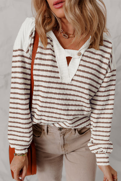 Cozy Women's Striped Hooded Sweatshirt - Soft Casual Pullover Top for Everyday Style and Comfort