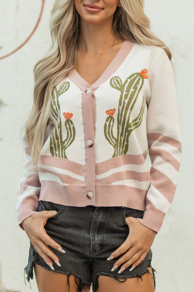 Boho Chic Women's Western Cardigan - Cozy Long Sleeve Knit in Earthy Tones, Ideal for Layering and Fall Fashion