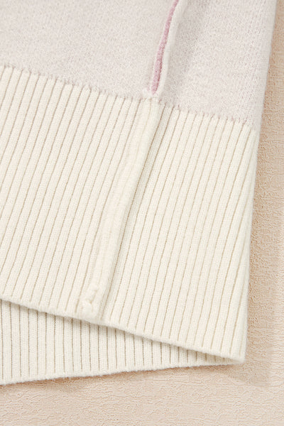 Cozy Pink Bow Sweater for Women - Stylish Knit Top with Feminine Touches for Effortless Casual Chic