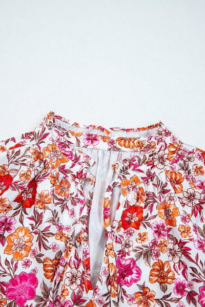 Elegant Floral Cotton Blouse for Women - Relaxed Fit, Perfect for Spring & Summer, Stylish and Comfortable