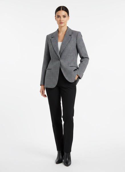 Vintage 80s Wool Glen Plaid Blazer