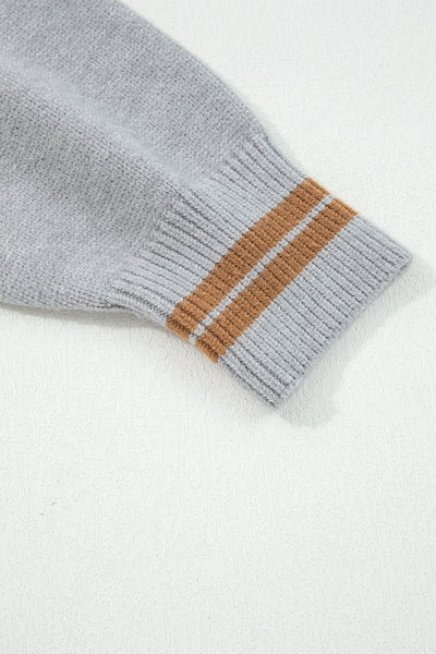 Cozy Women's Western Graphic Sweater - Trendy Casual Knit for Effortless Everyday Style in Soft Neutral Tones
