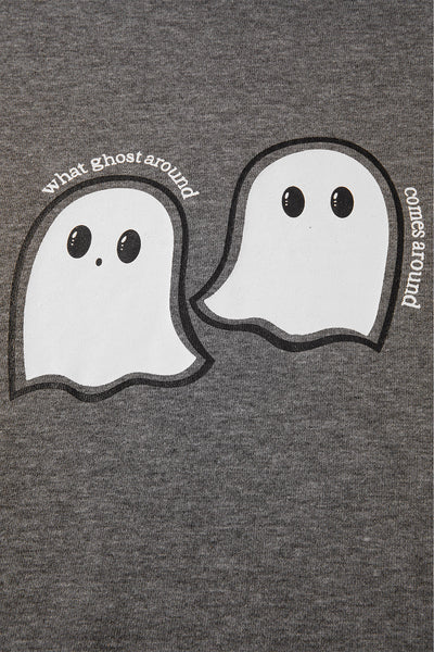 Women's Cozy Halloween Ghost Hoodie - Spooky Graphic Sweatshirt for Autumn Celebrations and Festive Parties