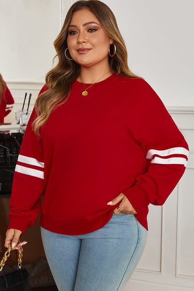Trendy Women's Soft Cotton Blend Varsity Sweatshirt - Casual Fit, Stylish Design for Effortless Everyday Style