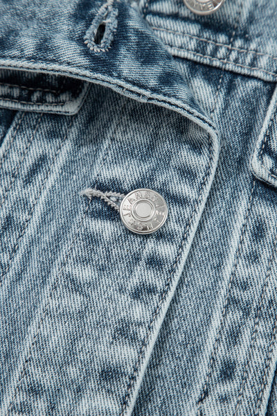 Stylish Women's Distressed Frayed Denim Vest for Effortless Casual Looks - Trendy Layering Piece in Fashionable Blue